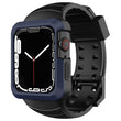 Load image into Gallery viewer, Apple Watch Band | Black with Blue Silicone | Cafi Fullmosa
