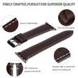 Load image into Gallery viewer, black leather apple watch band