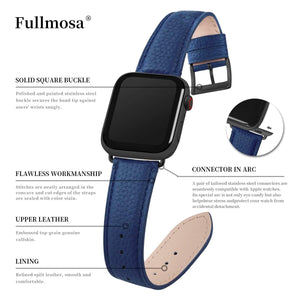 Apple Watch Band | Dark blue | Litchi-Bosin Fullmosa