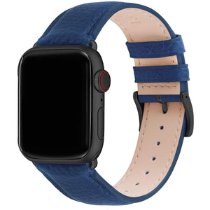 Apple Watch Band | Dark blue | Litchi-Bosin Fullmosa 38mm/40mm / Gunmetal