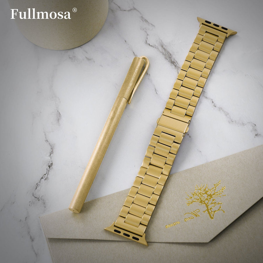 Apple Watch Band  | Golden Stainless Steel Metal Fullmosa