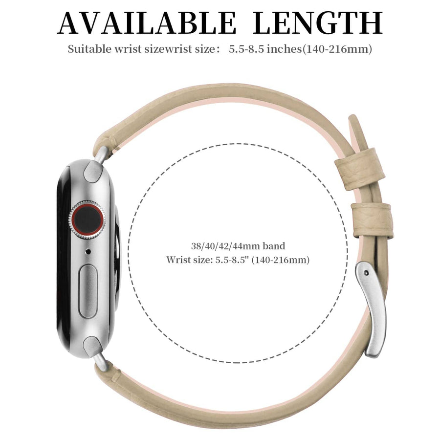 Apple Watch Band | khaki | Litchi-Bosin Fullmosa
