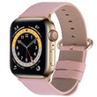 Load image into Gallery viewer, Apple Watch Band | Pink Leather | Litchi Fullmosa 38mm/40mm / Polished gold