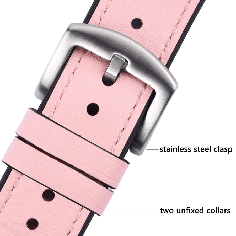 Apple Watch Band | Pink Leather / Silicone Fullmosa