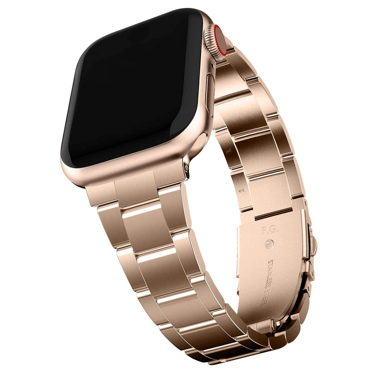 Rose Gold Metallic Leather 38/40mm Band For Apple Watch®