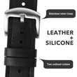 Load image into Gallery viewer, Black | Leather/Silicone Fullmosa