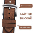 Load image into Gallery viewer, Brown | Leather/Silicone Fullmosa