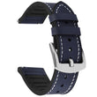 Load image into Gallery viewer, Dark Blue | Leather/Silicone Fullmosa 20mm / Silver