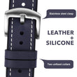Load image into Gallery viewer, Dark Blue | Leather/Silicone Fullmosa