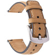 Load image into Gallery viewer, Light Brown watch band with siliver buckle
