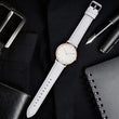 Load image into Gallery viewer, White Leather | Sliver Buckle Fullmosa