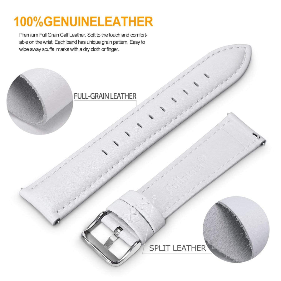White Leather | Sliver Buckle Fullmosa