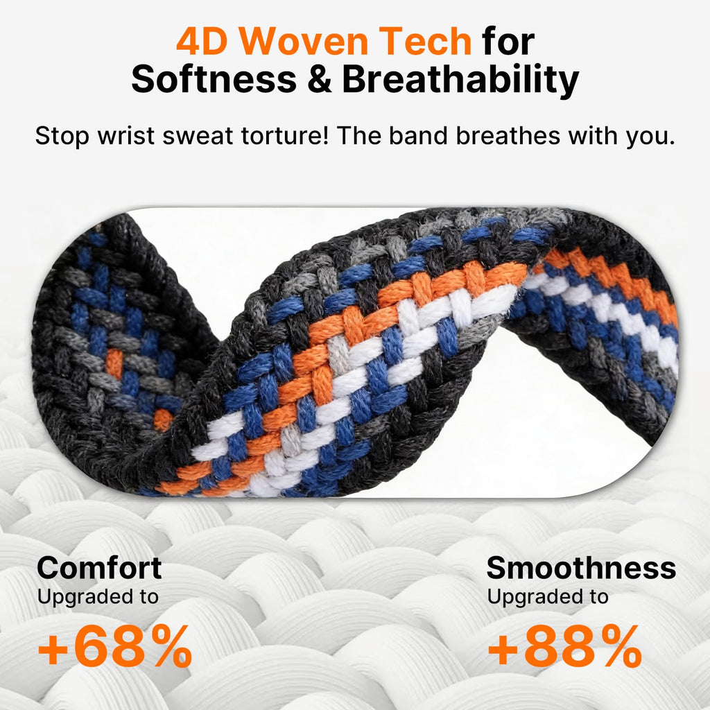 Apple Watch Band | 2 Pack Magnetic Braided Bands | Black/Camouflage Colorful Fullmosa watch band