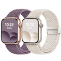 Apple Watch Band | 2 Pack Magnetic Braided Bands | Starlight/Smoke Purple Fullmosa watch band