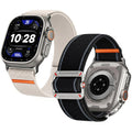 Apple Watch Band | 2 Pack Stretch Nylon Bands | Black/Starlight Fullmosa watch band 49/46/45/44/42mm(S3/2/1) / Black/Starlight