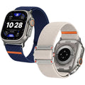 Apple Watch Band | 2 Pack Stretch Nylon Bands | Starlight/Midnight Blue Fullmosa watch band 49/46/45/44/42mm(S3/2/1) / Starlight/Midnight Blue