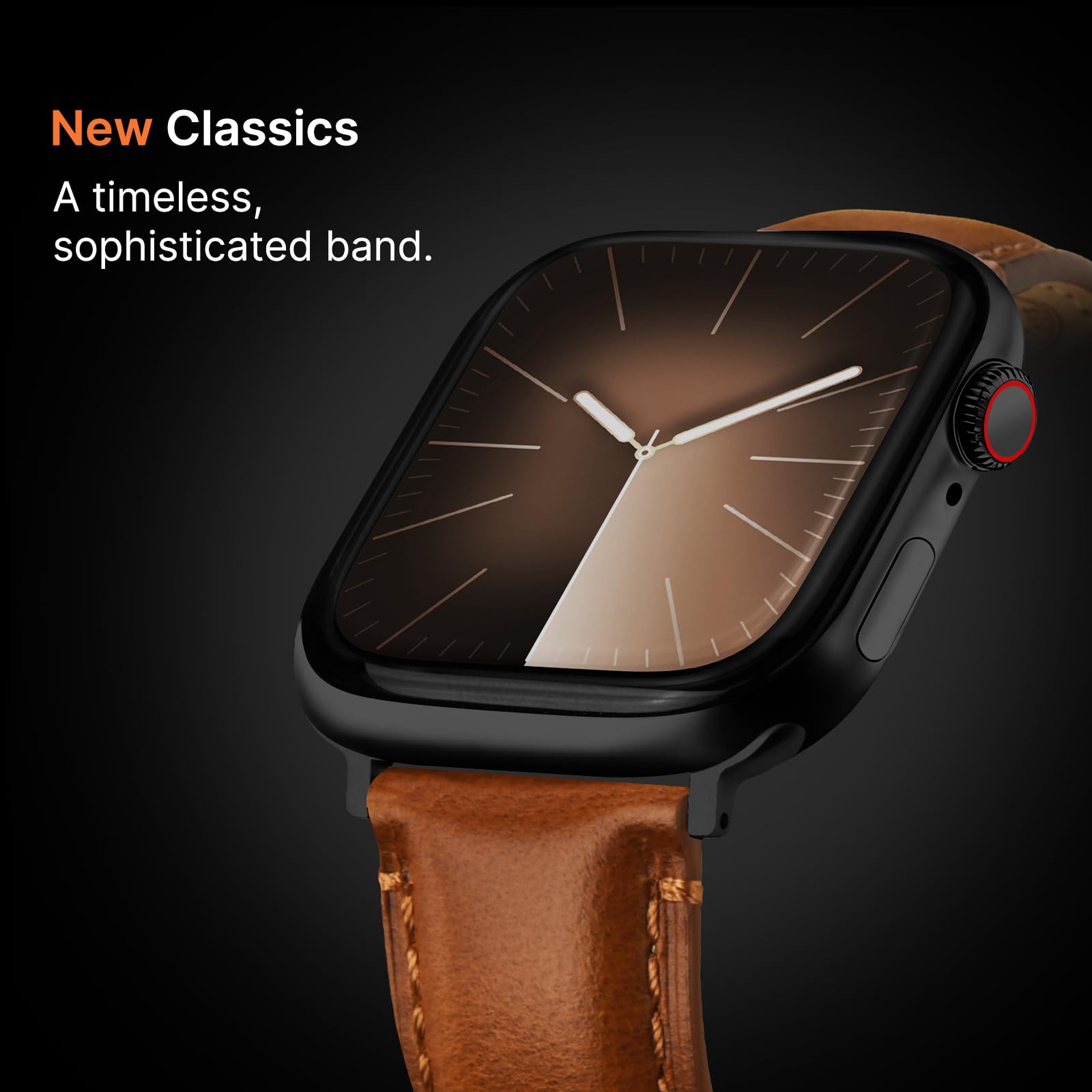 Apple Watch Band | 2 Pack Top Grain Genuine Leather Straps | Brown+Black/Black+Silver Fullmosa watch band