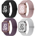 Apple Watch Band | 4 Pack Water-Resistant Nylon Bands | Black/Dark Pink/Smoke Purple/StarLight Fullmosa watch band