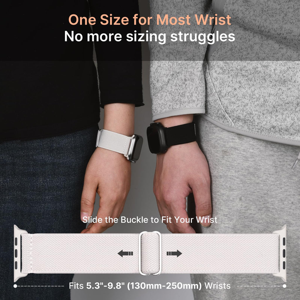 Apple Watch Band | 4 Pack Water-Resistant Nylon Bands | Black/Midnight Blue/Dark Grey/Wine Red Fullmosa watch band