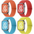 Apple Watch Band | 4 Pack Water-Resistant Nylon Bands | Green/Orange/Yellow/Red Fullmosa watch band