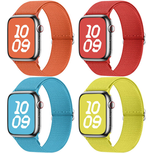 Apple Watch Band | 4 Pack Water-Resistant Nylon Bands | Green/Orange/Yellow/Red Fullmosa watch band
