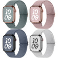 Apple Watch Band | 4 Pack Water-Resistant Nylon Bands | Green/StarLight/Dark Pink/Blue Grey Fullmosa watch band
