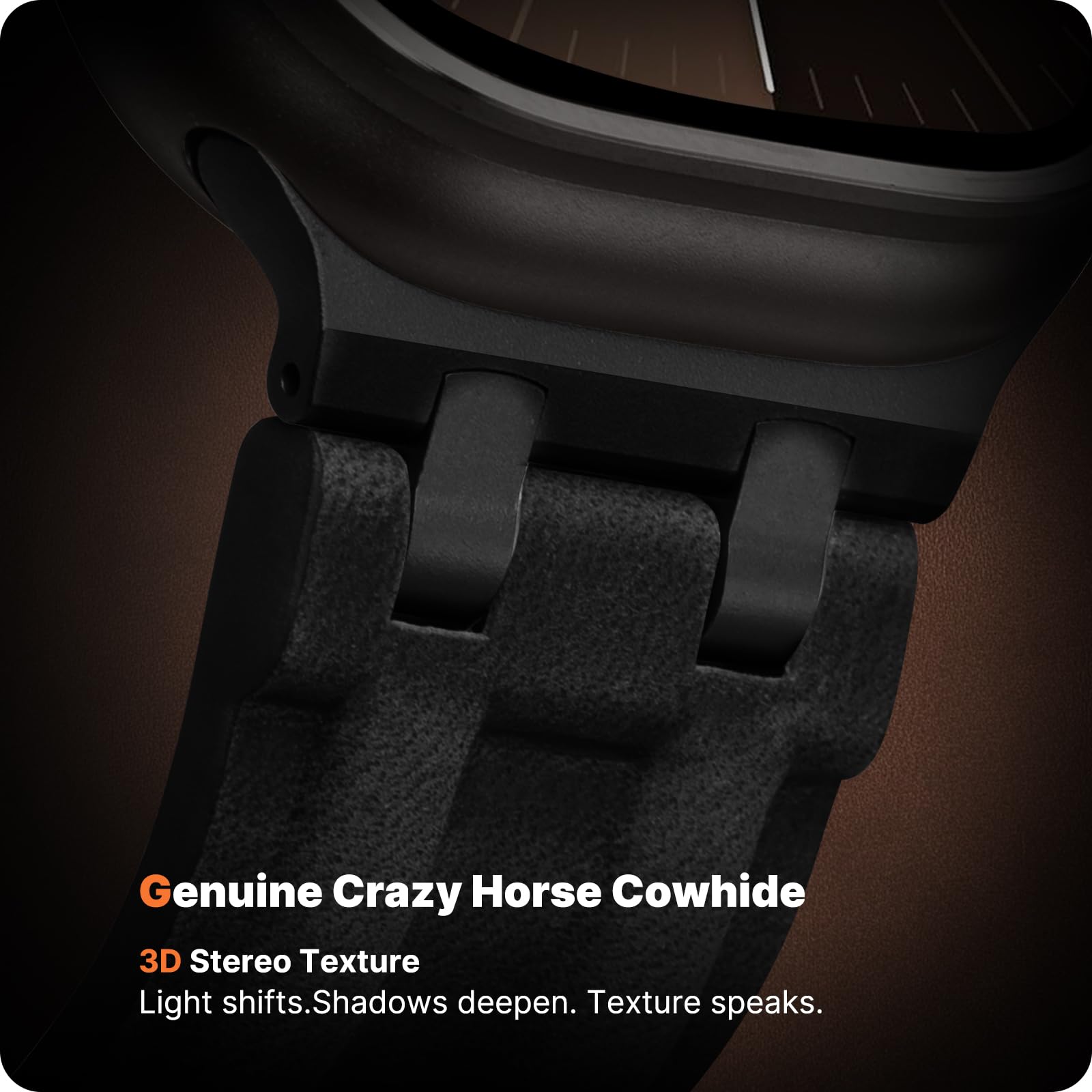 Apple Watch Band | AP Leather Band | Black Fullmosa watch band