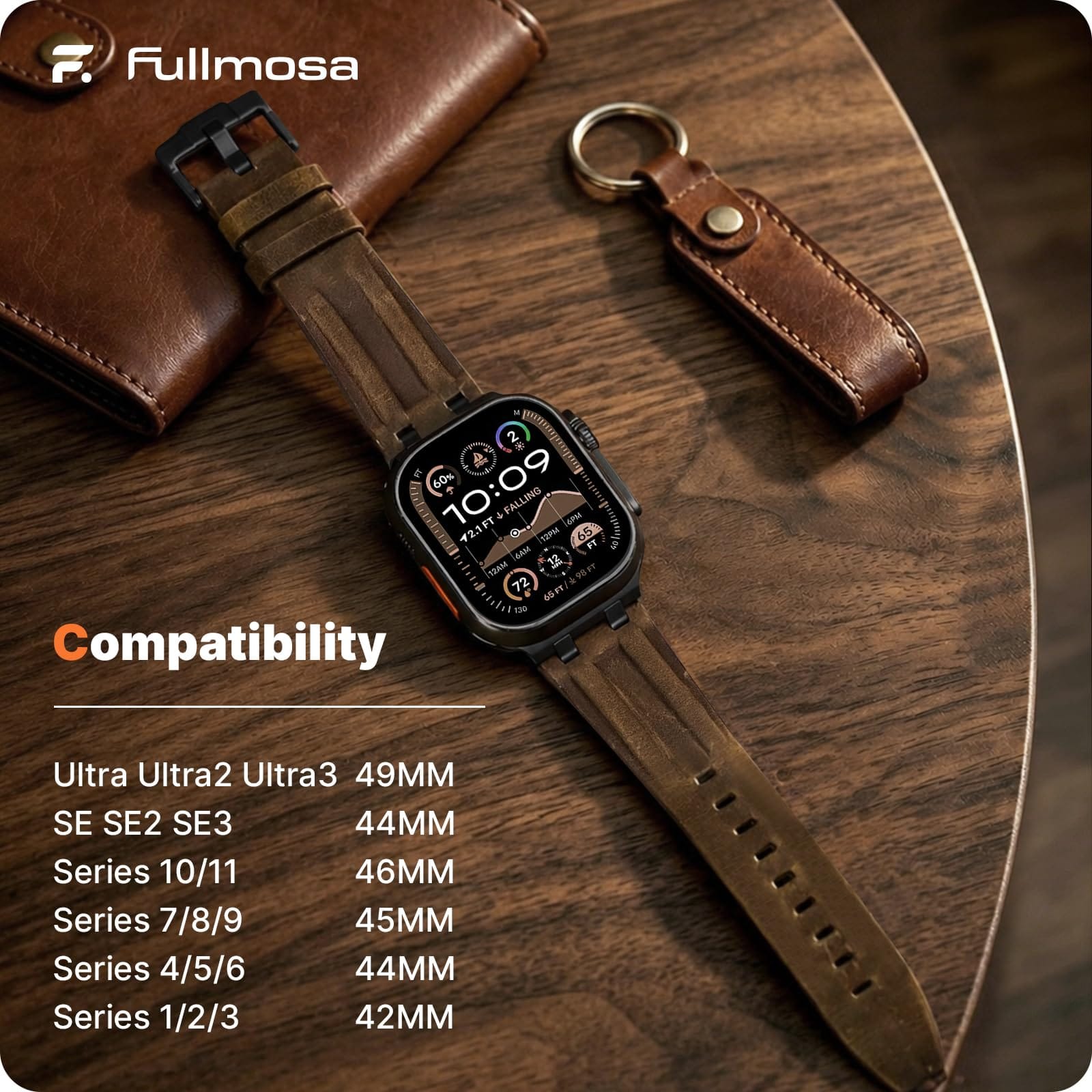 Apple Watch Band | AP Leather Band | Dark Coffee Fullmosa watch band