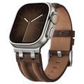 Apple Watch Band | AP Leather Band | Dark Coffee Fullmosa watch band 49mm 46mm 45mm 44mm 42mm(S3/2/1) / Dark Coffee+Silver Buckle