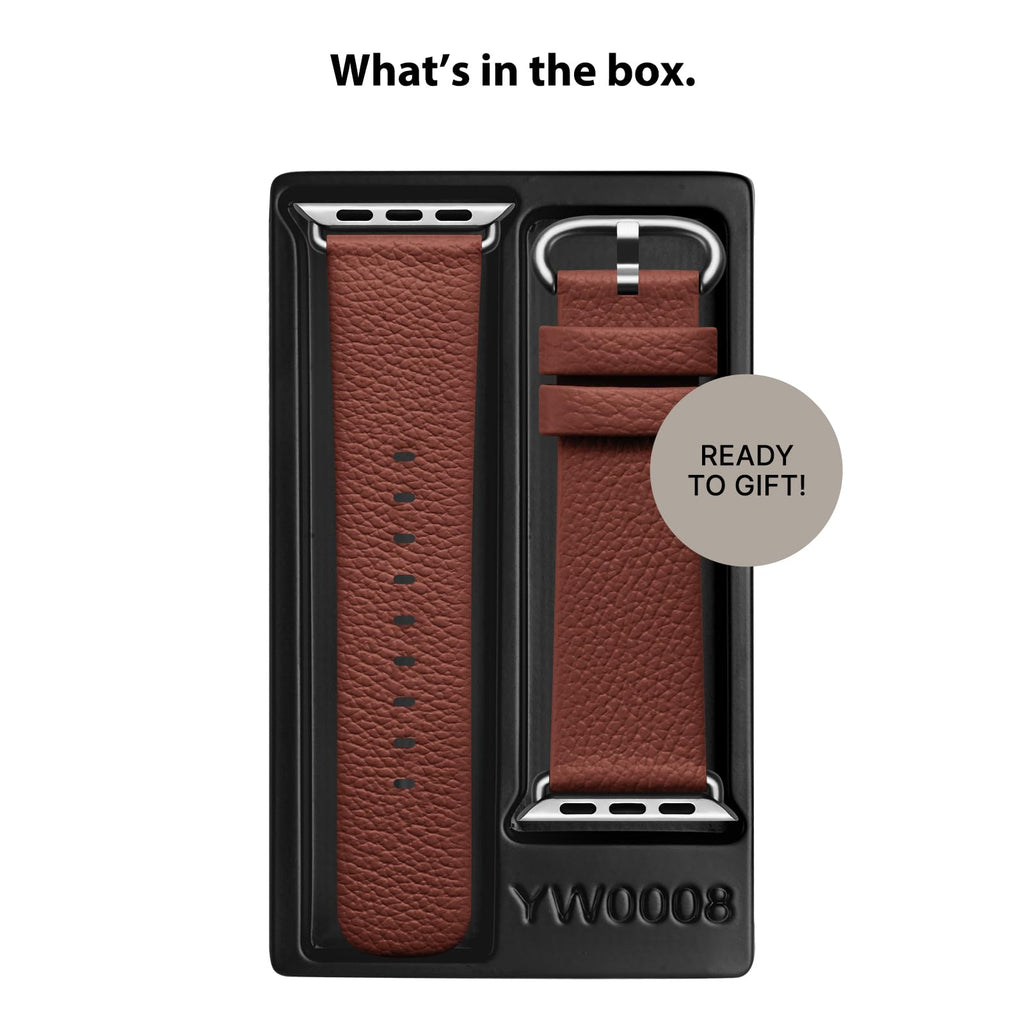 Apple Watch Band | Brown Leather | Litchi Fullmosa watch band