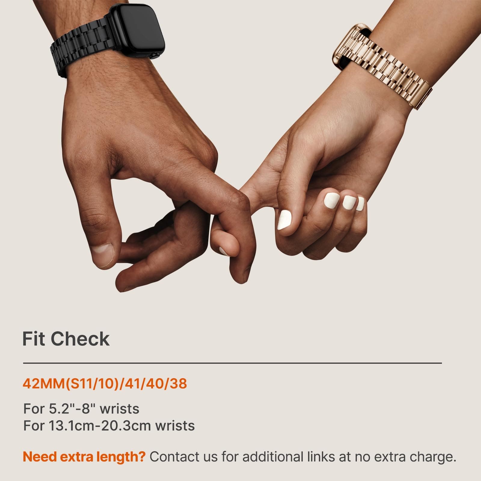 Apple Watch Band | EB-Metal Straps | Black Fullmosa watch band