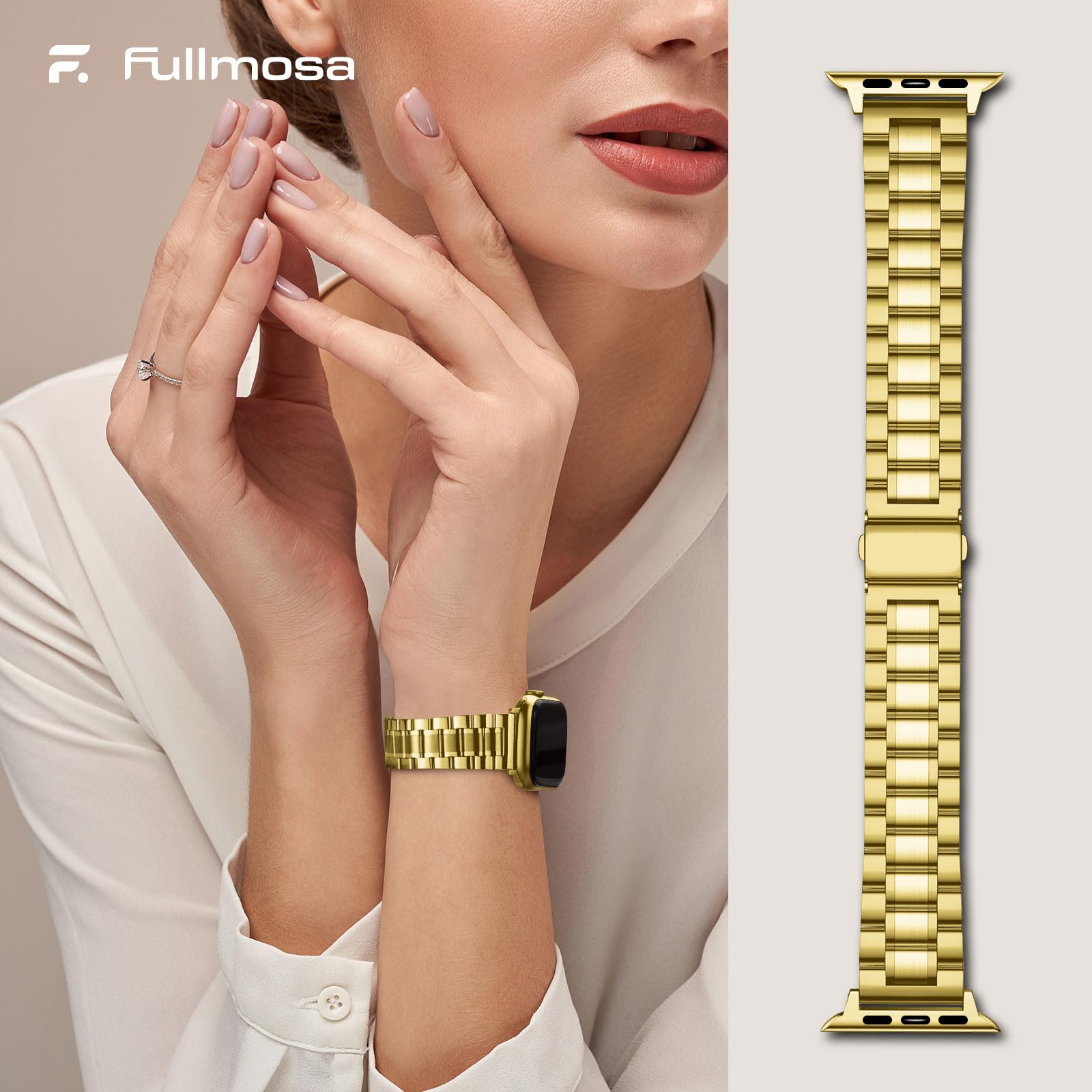 Apple Watch Band | EB-Metal Straps | Gold Fullmosa watch band