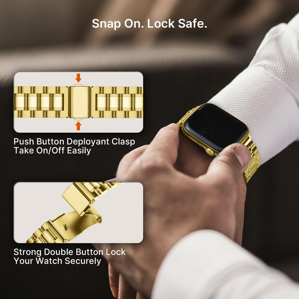 Apple Watch Band | EB-Metal Straps | Gold Fullmosa watch band
