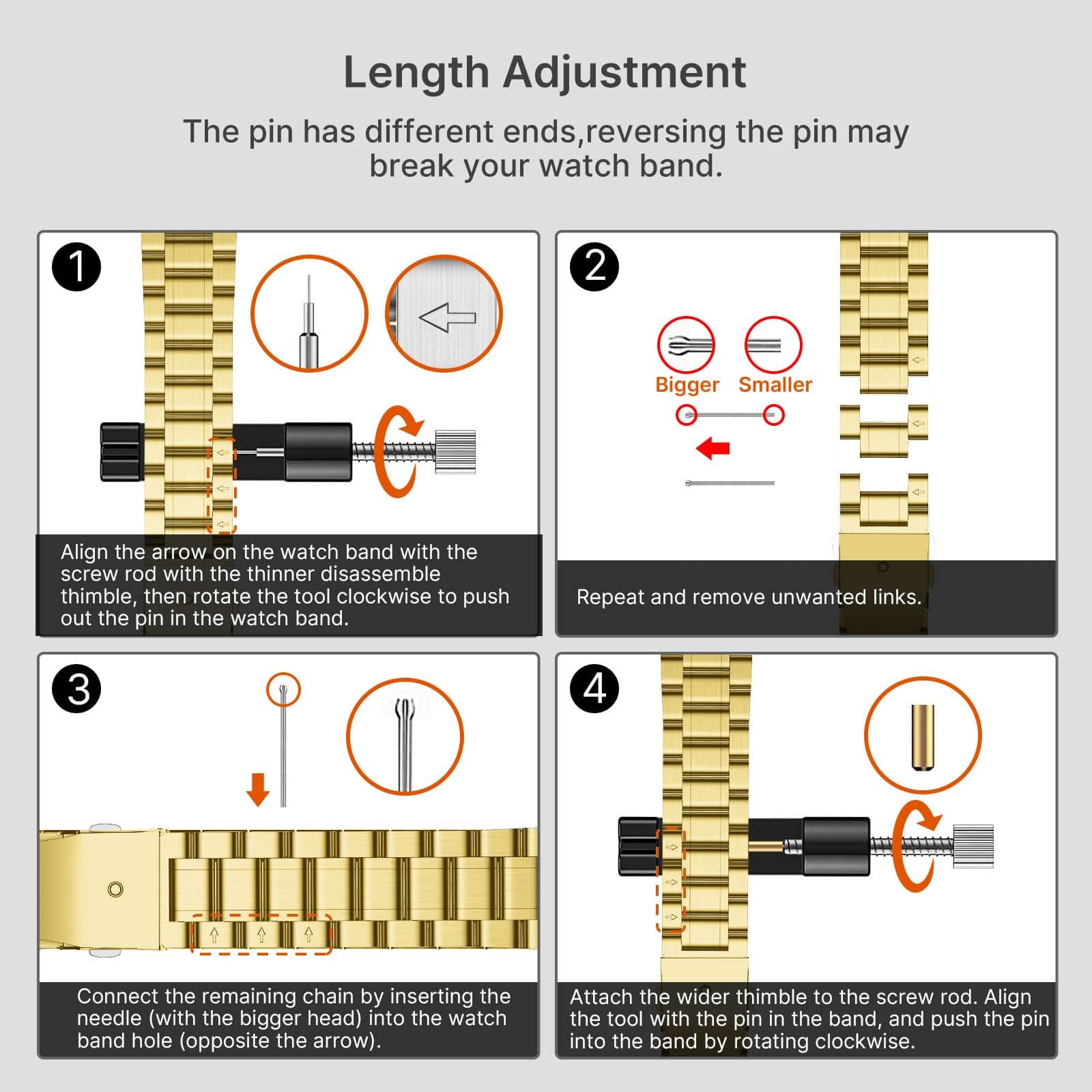 Apple Watch Band | EB-Metal Straps | Gold Fullmosa watch band