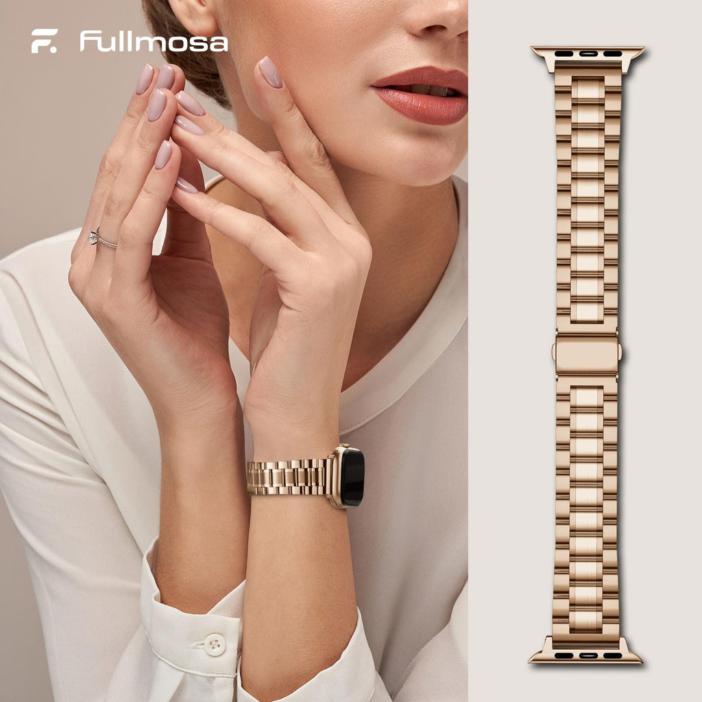 Apple Watch Band | EB-Metal Straps | Rose Gold Fullmosa watch band