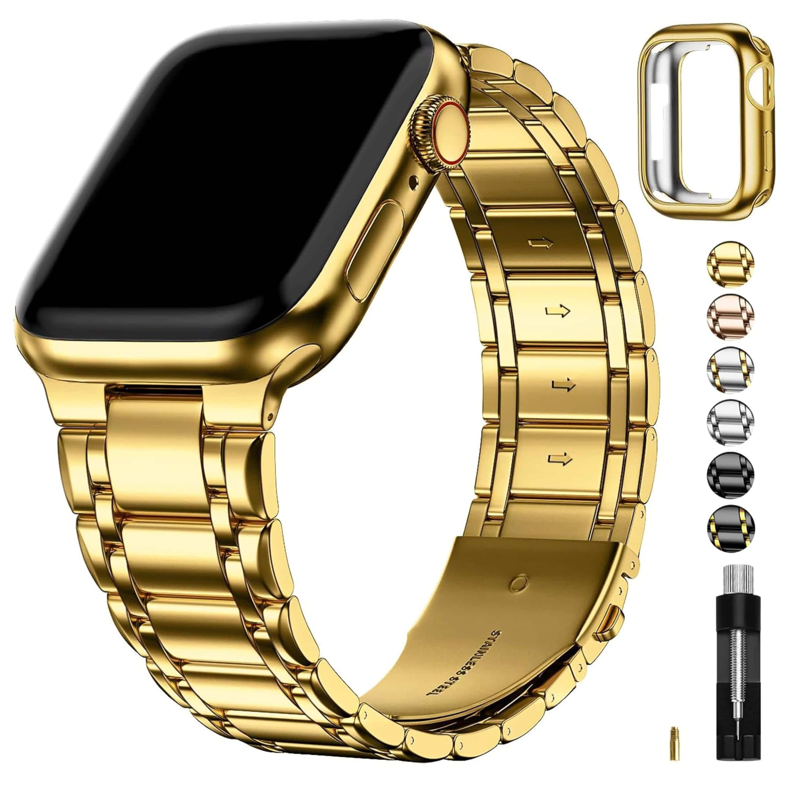 Apple Watch Band | Five-Links Stainless Steel Metal | Golden Fullmosa 38mm 40mm 41mm / Golden