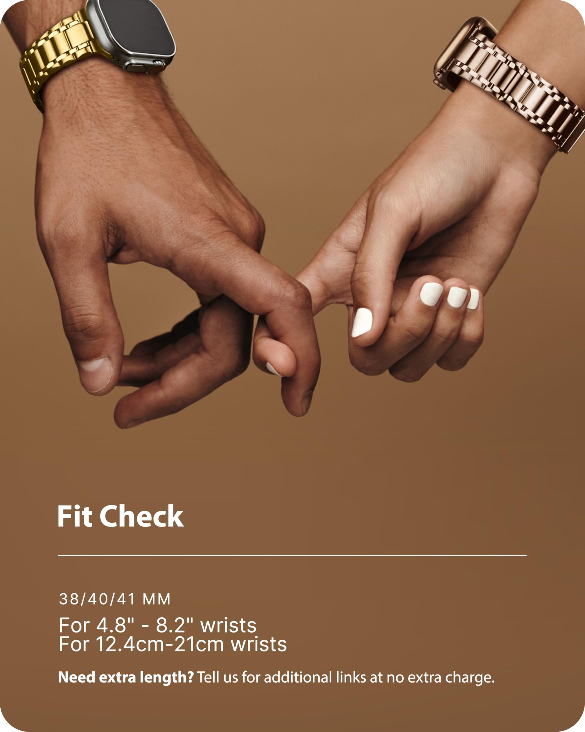 Apple Watch Band | Five-Links Stainless Steel Metal | Rose Gold Fullmosa