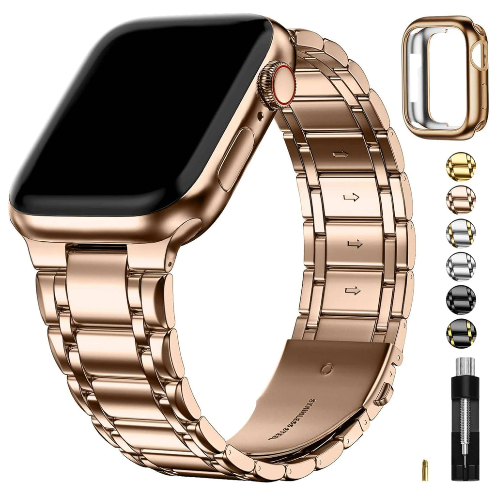 Apple Watch Band | Five-Links Stainless Steel Metal | Rose Gold Fullmosa 38mm 40mm 41mm / Rose Gold