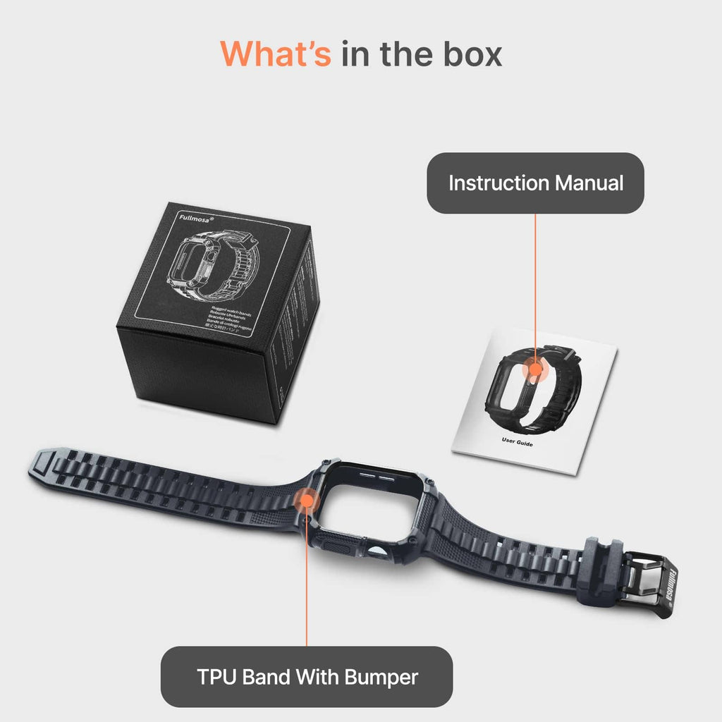 Apple Watch Band | Grey Silicone | Warrior Fullmosa 44/45mm / Grey