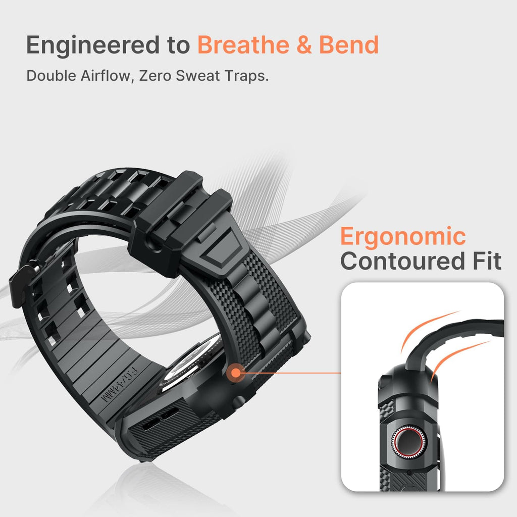Apple Watch Band | Grey Silicone | Warrior Fullmosa 44/45mm / Grey