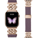 Apple Watch Band | Magnetic Knot Braided Nylon Strap | Smoky Purple/RoseGold Buckle Fullmosa watch band 42mm(S11/10) 41mm 40mm 38mm / Smoky Purple/RoseGold Buckle