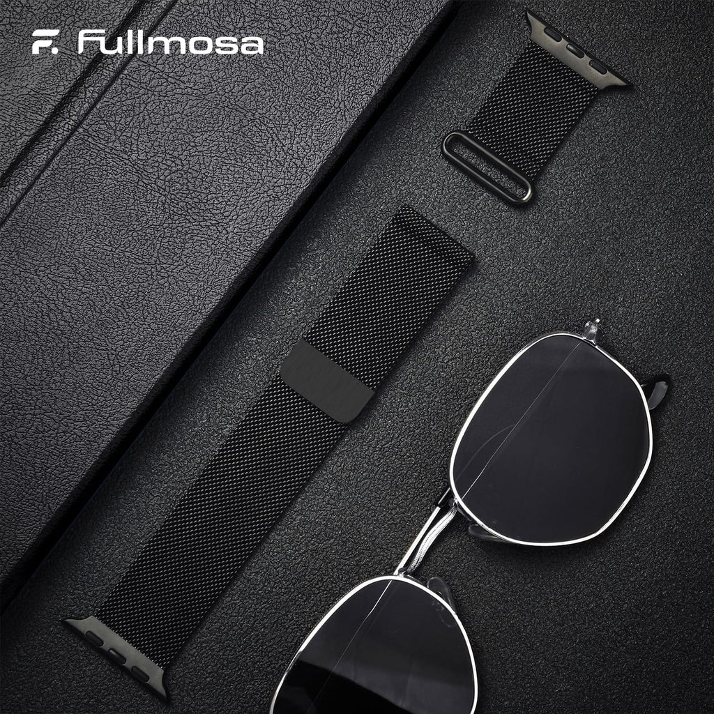 Apple Watch Band | Milanese Loop Strap | Black Fullmosa