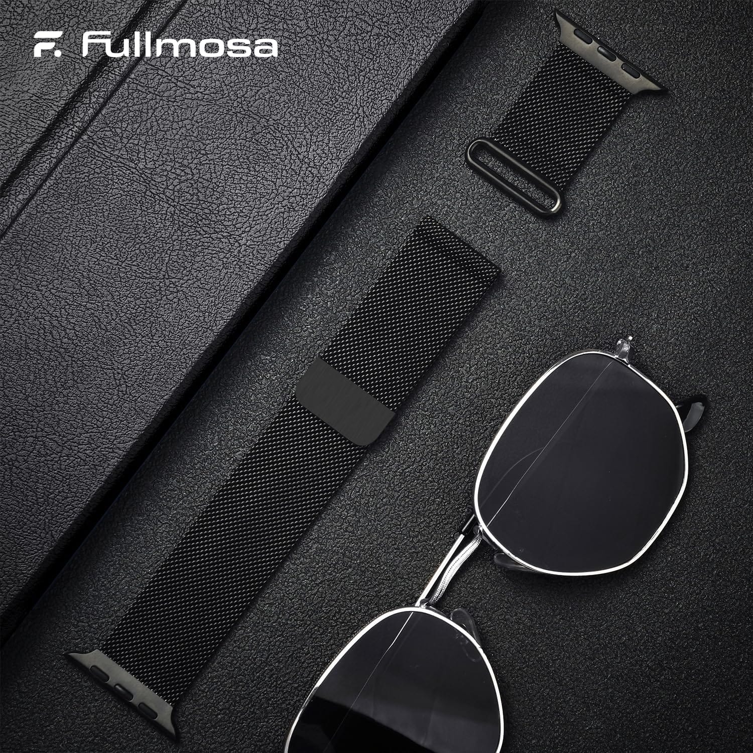 Apple Watch Band | Milanese Loop Strap | Black Fullmosa