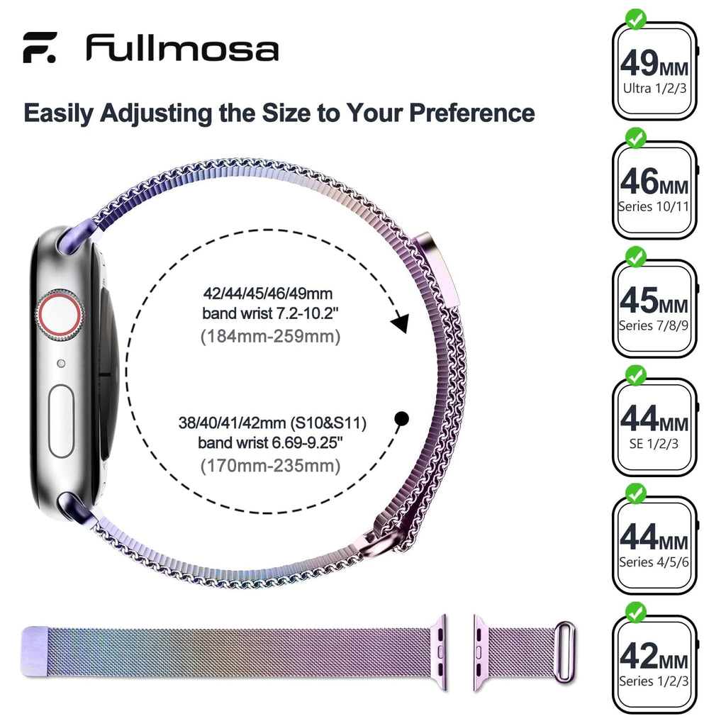 Apple Watch Band | Milanese Loop Strap | Colorful Fullmosa
