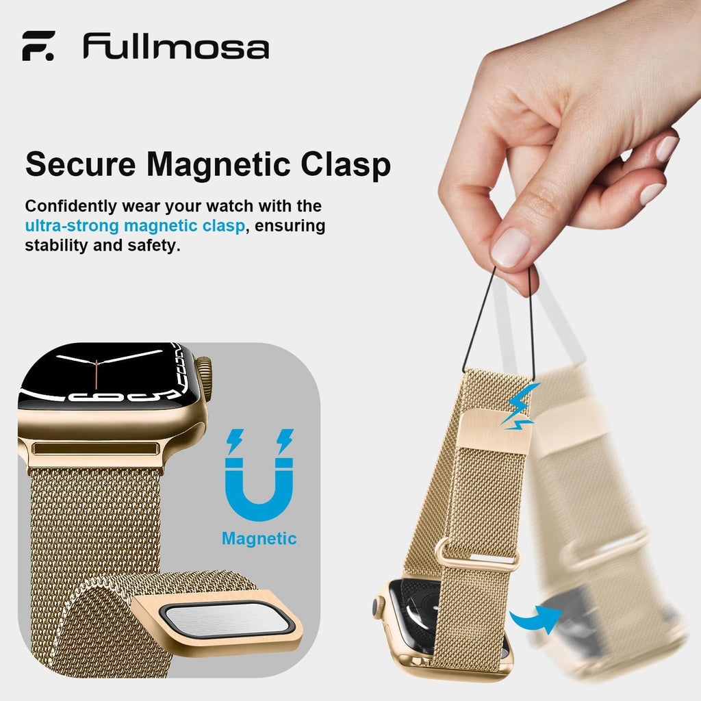 Apple Watch Band | Milanese Loop Strap | Gold Fullmosa