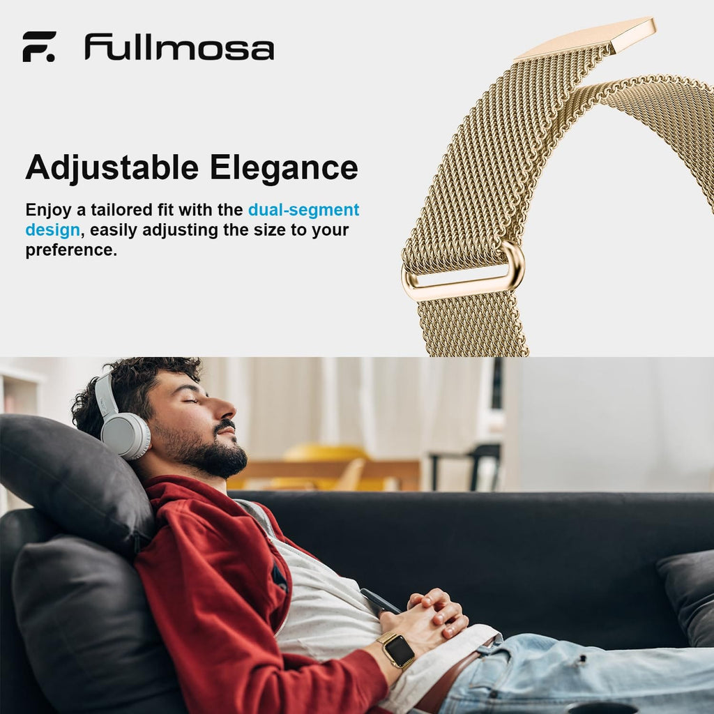 Apple Watch Band | Milanese Loop Strap | Gold Fullmosa