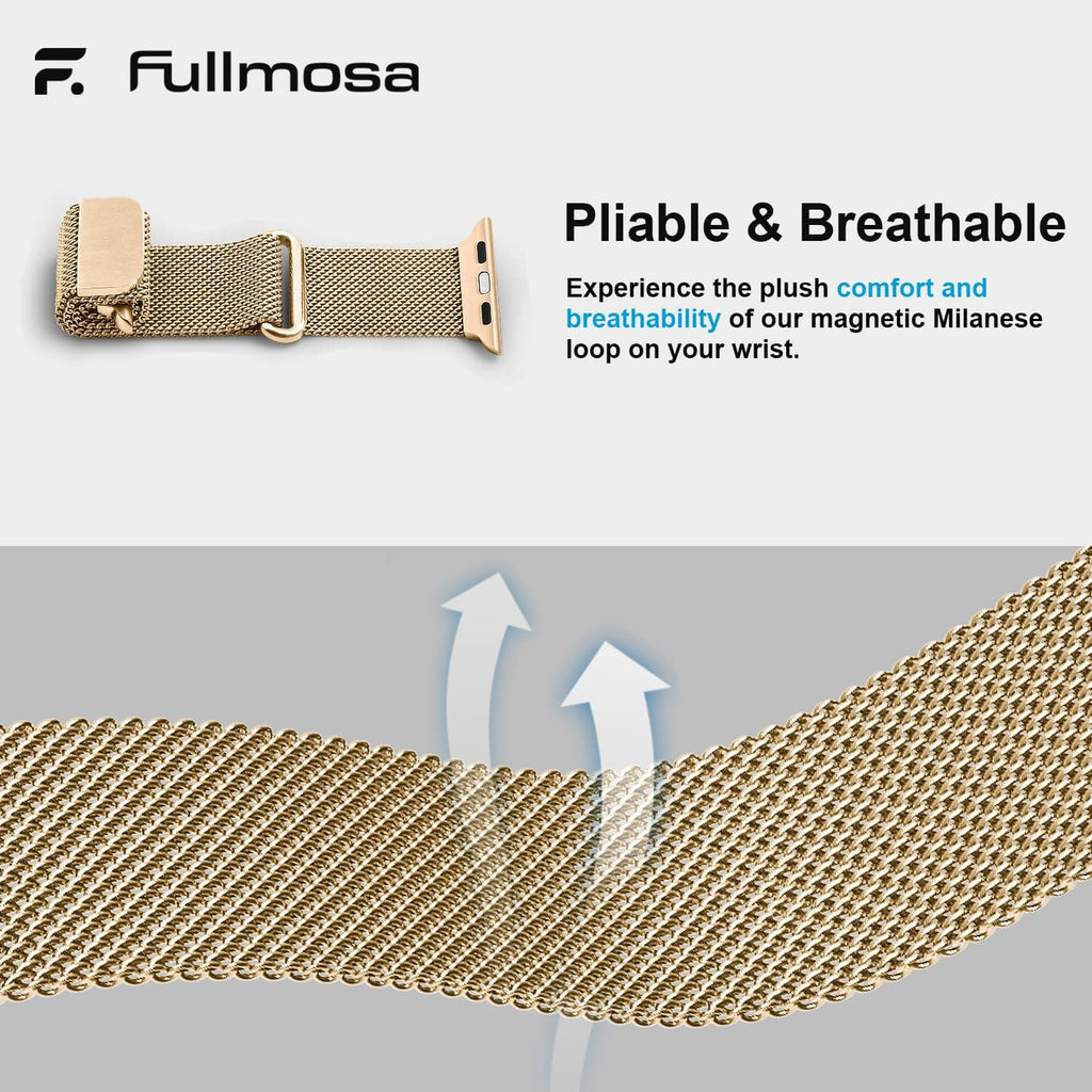 Apple Watch Band | Milanese Loop Strap | Gold Fullmosa