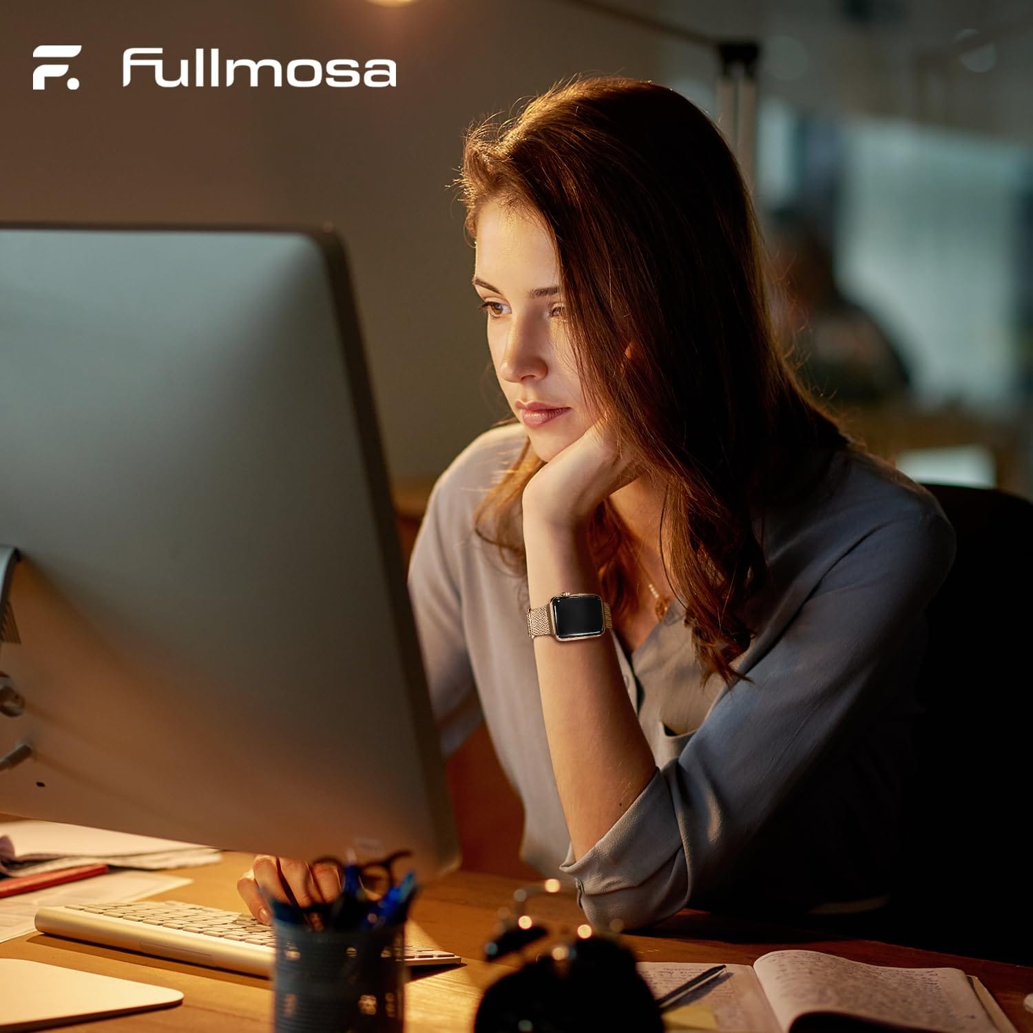 Apple Watch Band | Milanese Loop Strap | Rose Gold Fullmosa