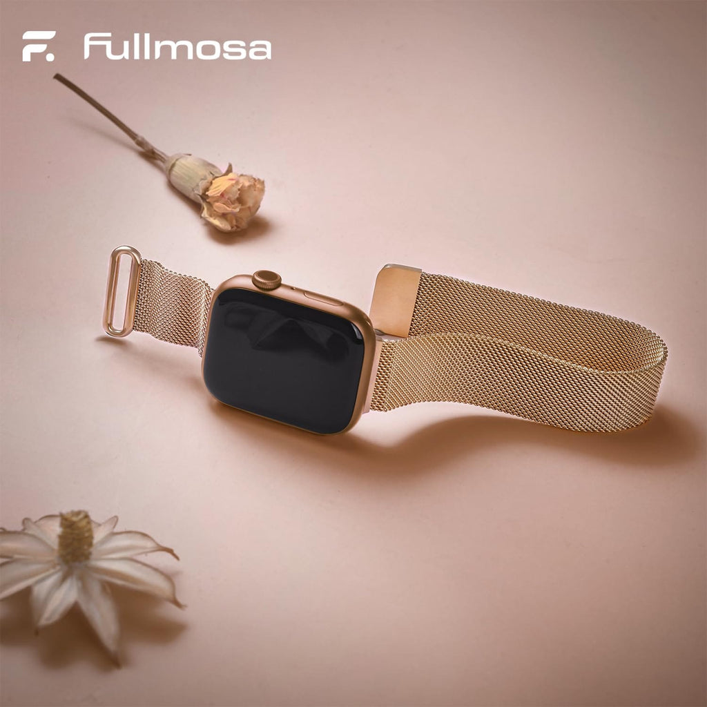 Apple Watch Band | Milanese Loop Strap | Rose Gold Fullmosa