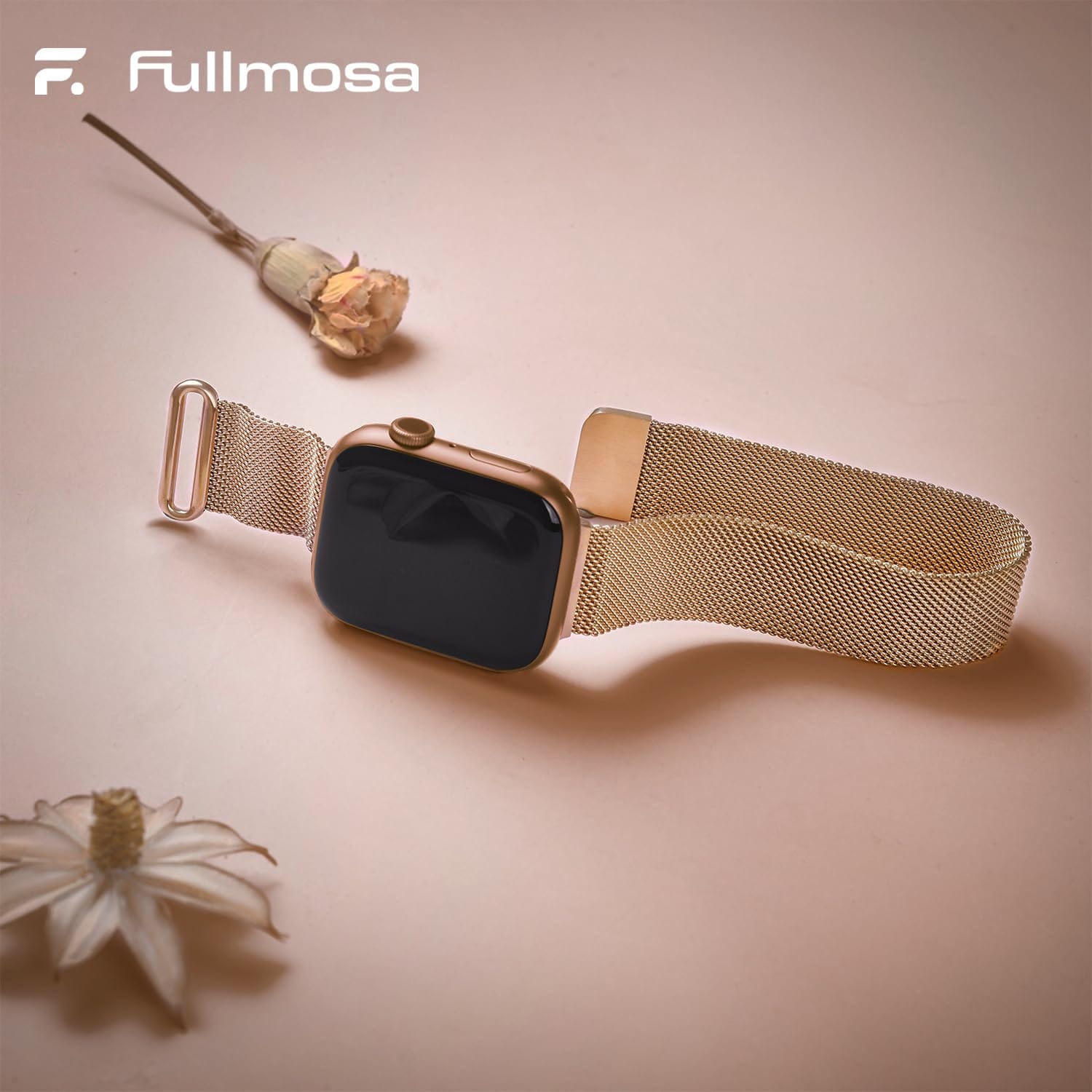 Apple Watch Band | Milanese Loop Strap | Rose Gold Fullmosa